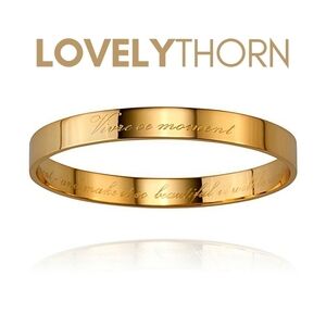 SAMANTHA WILLS // ltd ed "vivre ce moment, live this moment..." gold bangle